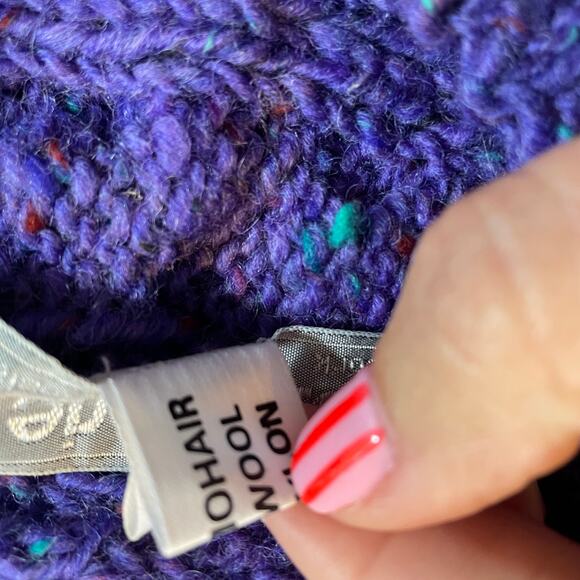 Vintage Rosemarie B Mohair Wool Hand Knit Ireland Sweater L Sheep - Picture 15 of 16